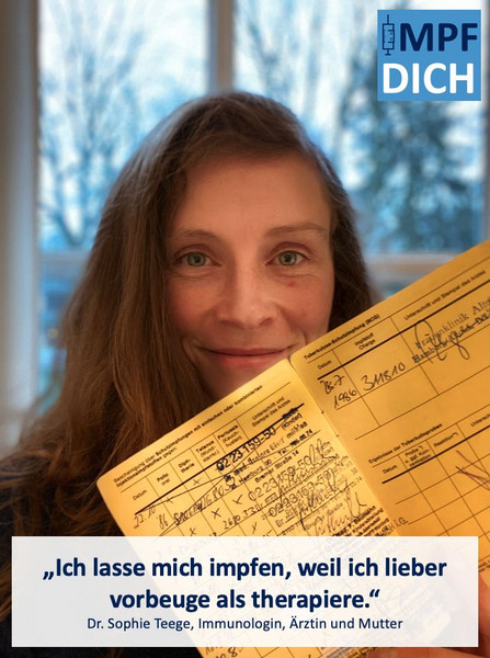 "Ich lasse mich impfen, weil ..." Interview mit Dr. Sophie Teege